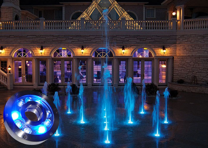 Dmx Rgb Ip68 Underwater Led Fountain Lights Anti Corrosion For Garden