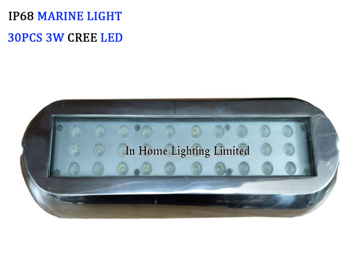 12V DC Rectangle RGB Blue Marine Navigation Light , Marine Underwater