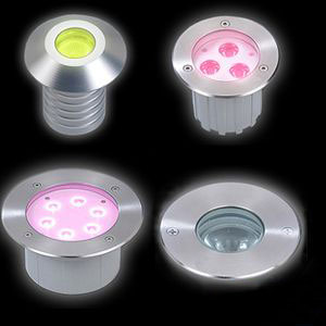 rgb led underground lights aluminum alloy body shock resistant