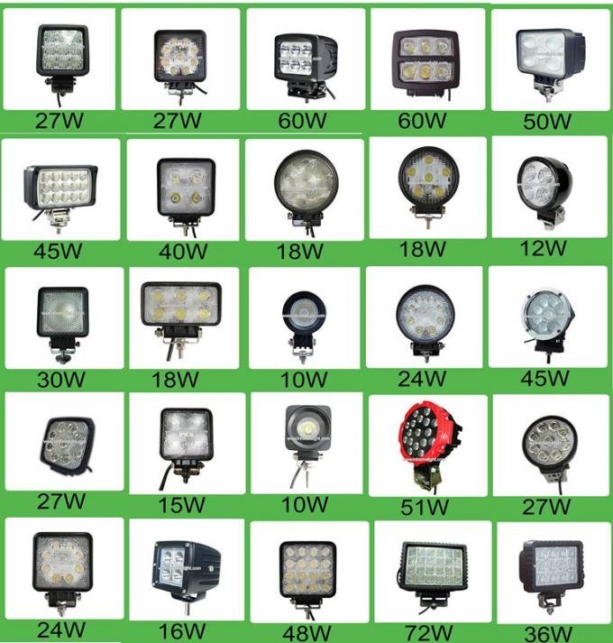 Aluminum Offroad LED Light Bar Spotlights 54W Environmental Friendly