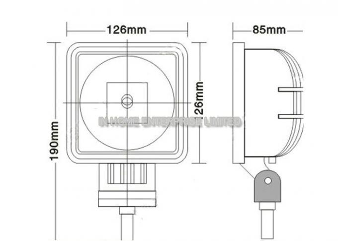 Outdoor Square 30W LED Work Light 12V High Lumen 2700 LM / 1 PC 30W LED