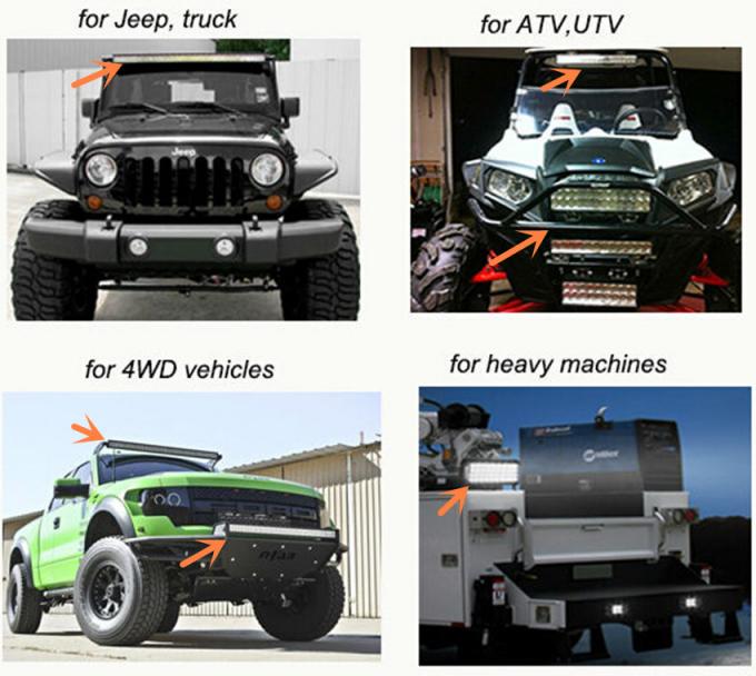Exterior 60W Round LED Car Work Light / Automotive LED Flood Lights