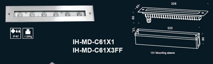 Rectangular Square LED Underground Light , 9 W LED Buried Light
