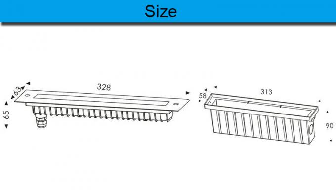 High Power 81CRI 804lm 18W LED Underground Light For Bridge , Square