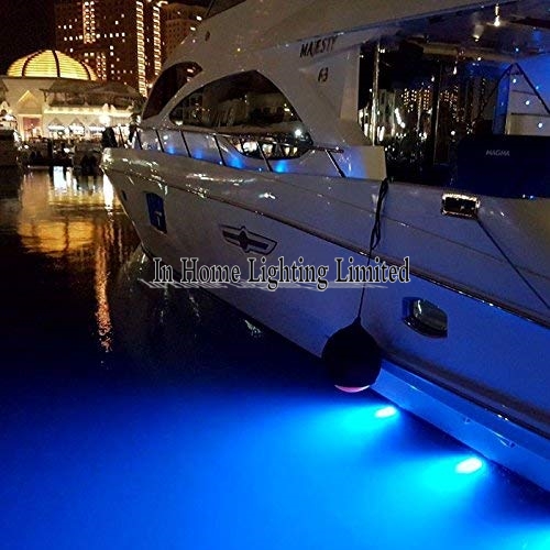 18w LED Underwater Boat Light, Stainless Steel IP68 RGBW Marine Dome Light