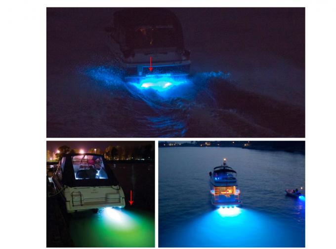 3Watt Water Filled Drain Plug Lights 12Volt Blue Underwater Boat Lights