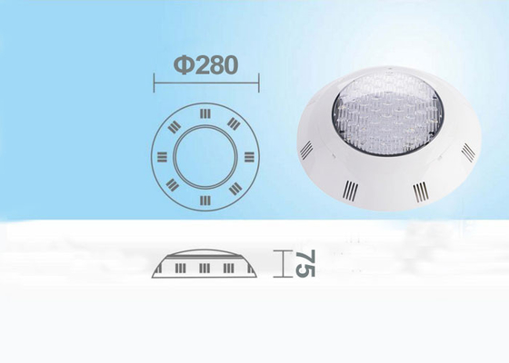 3000lm White Swimming Pool Light , Shockproof LED Underwater Pool Lights