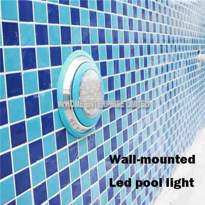 Stainless Steel Round LED Underwater Pool Lights 35W Wall Mounted High Efficiency