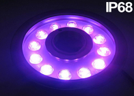 Stainless Steel LED Fountain Pool Light , IP68 Ring DMX LED Underwater Light