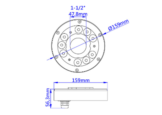 12VDC 316 SS Underwater Light Pool Dry Submersible RGB Fountain LED Ring Light