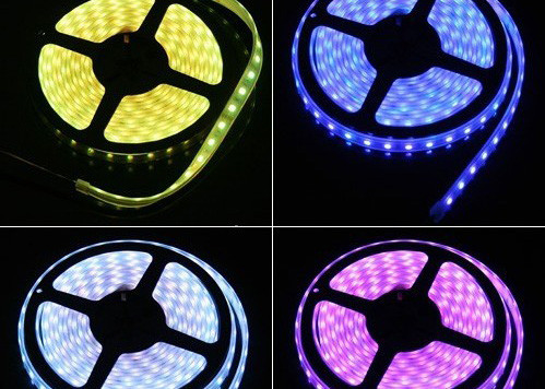 Joinable Warm White RGB LED Strip Lights 5 Meter 12V For Outdoor