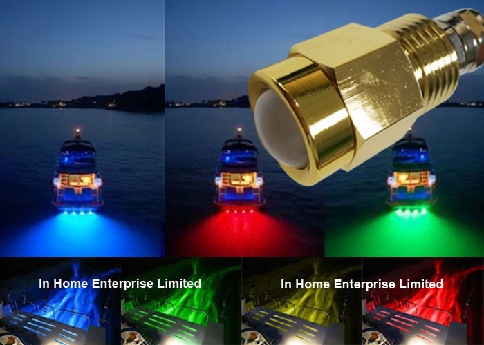 IP68 Copper Boat Underwater LED Lights 9W Drain Plug with Fantastic Color
