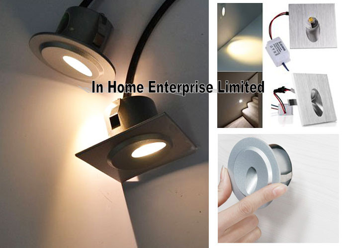 80° 24V Round White Recessed Outdoor Wall Lights IP65 3W Low Consumption