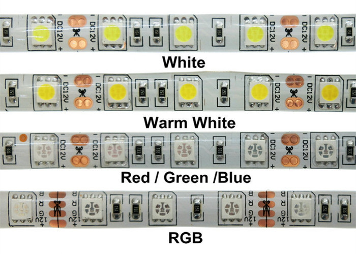 Flexible 24V 5M 5050 RGB Waterproof Led Strip Lights IR Remote ROHS Certification