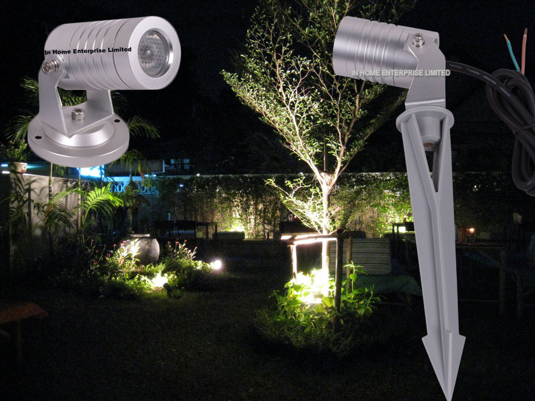 Color Changing 3W Outdoor LED Garden Lights 3IN1 LED Garden Lights With Spike Base