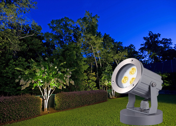9W Warm White Aluminum LED Garden Spotlights for Park / Lawn / Bridge