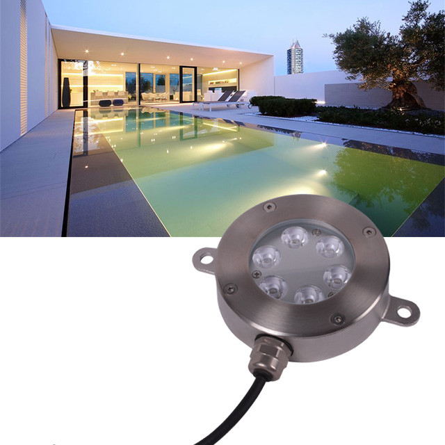 12 Volt LED Underwater Light , Stainless RGB Color Changing LED Pool Light