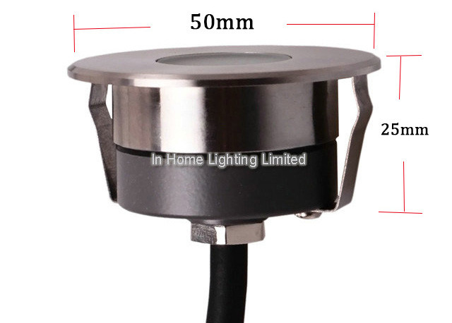 Mini Round Stainless Steel LED Underground Light for Deck , 3W LED Step Light