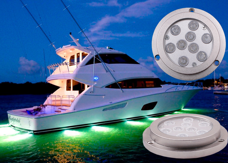 Waterproof 316 SS Underwater LED Lights For Boats With 3 Years Warranty