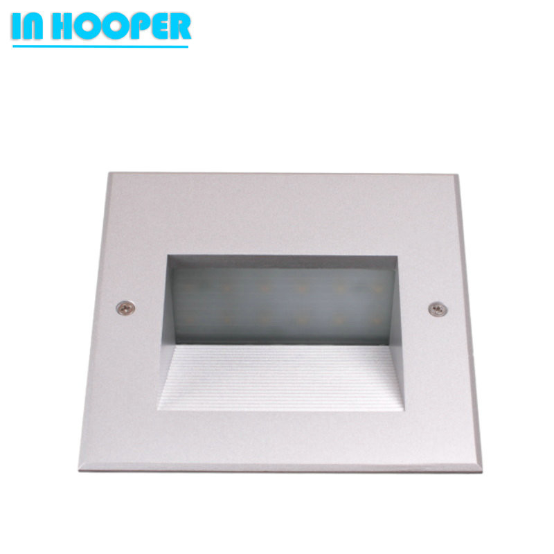 Aluminum IP65 Led Step Lights , Silver Housing Recessed Wall Lights For Stairs