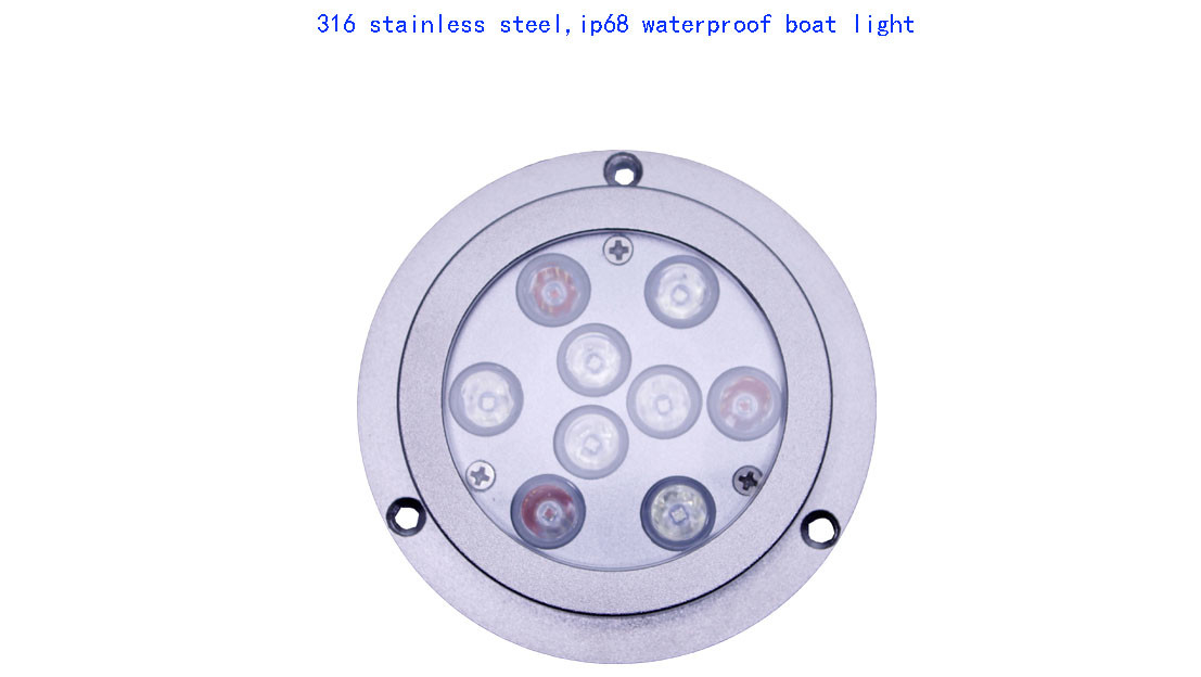 Stainless Steel ip68 Underwater Boat Light Blue RGBW White Color for marine