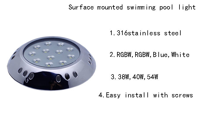 12 Volt Dc 54w RF Control Rgb Led Swimming Pool Lighting For Pool Pond
