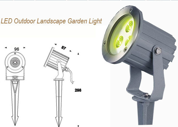 IP67 RGB Outdoor LED Garden Lights 3W / Exterior Landscape Garden Spike Light