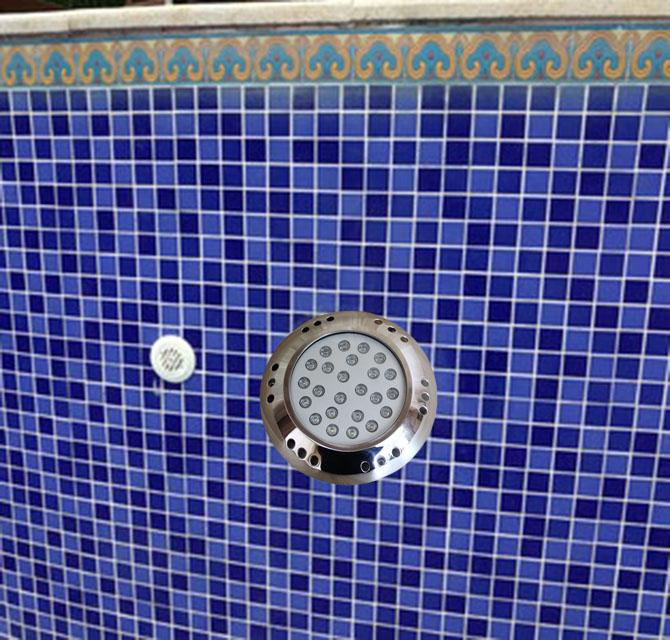 12VDC Surface Mounted LED Swimming Pool Lights Underwater 54 Watt 3 Years Warranty